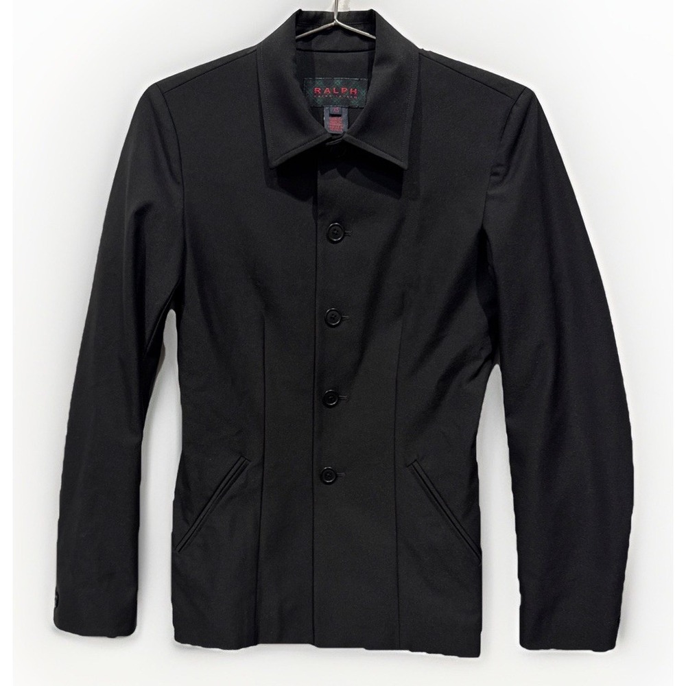 RALPH RALPH LAUREN Womens Size XS Button‎ Front Performance Jacket Black RRL